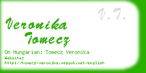 veronika tomecz business card